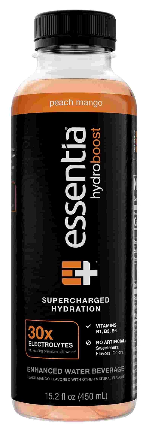 ESSENTIABottledWaterIonizedAkalinePeachMango15.2ozBottle